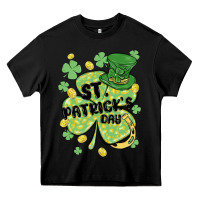 Black st. patrick's day shamrock Heavy Core Tee - MaliasSmallBusiness