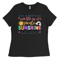 Black good morning world your little ray of sarcastic Ladies Tee - MaliasSmallBusiness