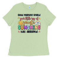 Matcha good morning world your little ray of sarcastic Ladies Tee - MaliasSmallBusiness
