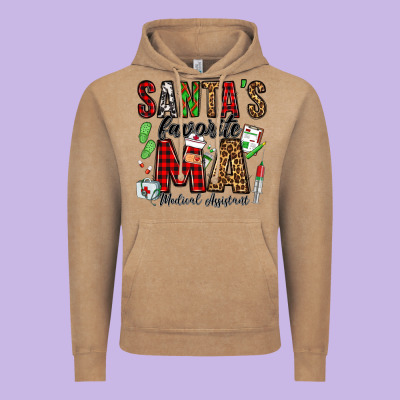Santa's Favorite Ma Medical Assistant Vintage Hoodie Designed By Jasminsmagicworld