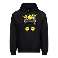 Black softball mom Urban Hoodie - RacoonDesign