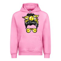 Fuchsia Pink softball mom Urban Hoodie - RacoonDesign