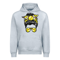 Heather Grey softball mom Urban Hoodie - RacoonDesign