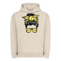 Pigment French Oak softball mom Urban Hoodie - RacoonDesign