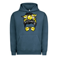 Pigment Midnight Navy softball mom Urban Hoodie - RacoonDesign