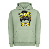 Pigment Oil Green softball mom Urban Hoodie - RacoonDesign