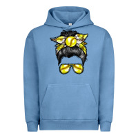 Pigment Pebble Blue softball mom Urban Hoodie - RacoonDesign