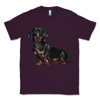 Plum Dachshund Dog Illustrations Classic Tee - LillyAllenDesigns