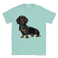 Seafoam Dachshund Dog Illustrations Classic Tee - LillyAllenDesigns