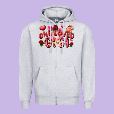 One Loved Gigi Valentine's Day Zipper Hoodie Designed By Fadigitalartstudio