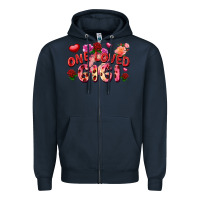 Navy One loved Gigi Valentine's Day Zipper Hoodie - FaDigitalArtStudio