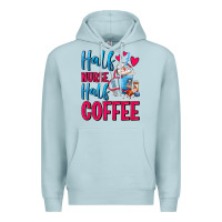 Blue Mist Half Nurse Half Coffee Premium Hoodie - FaDigitalArtStudio