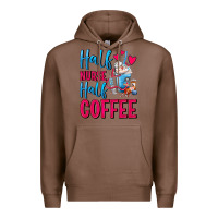 Chestnut Half Nurse Half Coffee Premium Hoodie - FaDigitalArtStudio