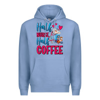 Colony Blue Half Nurse Half Coffee Premium Hoodie - FaDigitalArtStudio