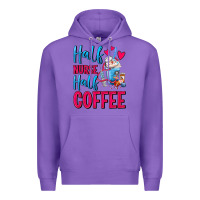 Purple Half Nurse Half Coffee Premium Hoodie - FaDigitalArtStudio