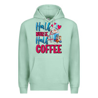 Seafoam Half Nurse Half Coffee Premium Hoodie - FaDigitalArtStudio