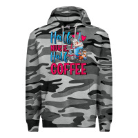 Slate Camo Half Nurse Half Coffee Premium Hoodie - FaDigitalArtStudio