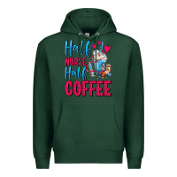 Sports Green Half Nurse Half Coffee Premium Hoodie - FaDigitalArtStudio