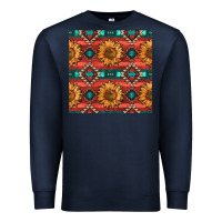 Navy native american aztec seamless pattern 2 Premium Sweatshirt - BundleAndBundleShop