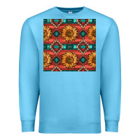 Ocean Blue native american aztec seamless pattern 2 Premium Sweatshirt - BundleAndBundleShop