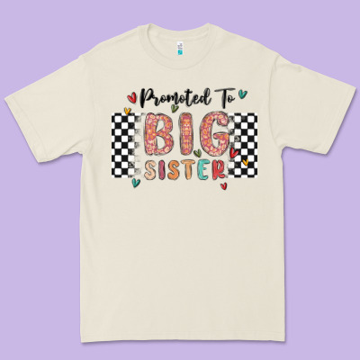 Promoted To Big Sister Premium Tee Designed By Maliassmallbusiness
