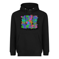 Black halloween neon leopard background Heavyweight Hoodie - BundleAndBundleShop