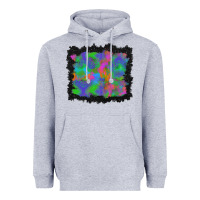 Heather Grey halloween neon leopard background Heavyweight Hoodie - BundleAndBundleShop