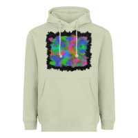 Matcha halloween neon leopard background Heavyweight Hoodie - BundleAndBundleShop