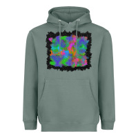 Sage halloween neon leopard background Heavyweight Hoodie - BundleAndBundleShop