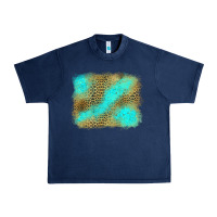 Navy leopard turquoise background Urban Heavy Tee - Jasminsmagicworld