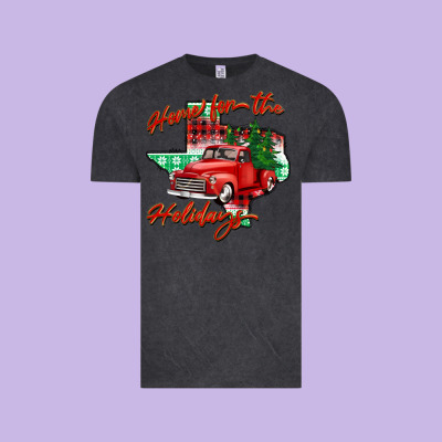 Home For The Holidays Texas Vintage Tee Designed By Barkaloodesign