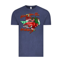 Vintage Denim home for the holidays texas Vintage Tee - BarkalooDesign