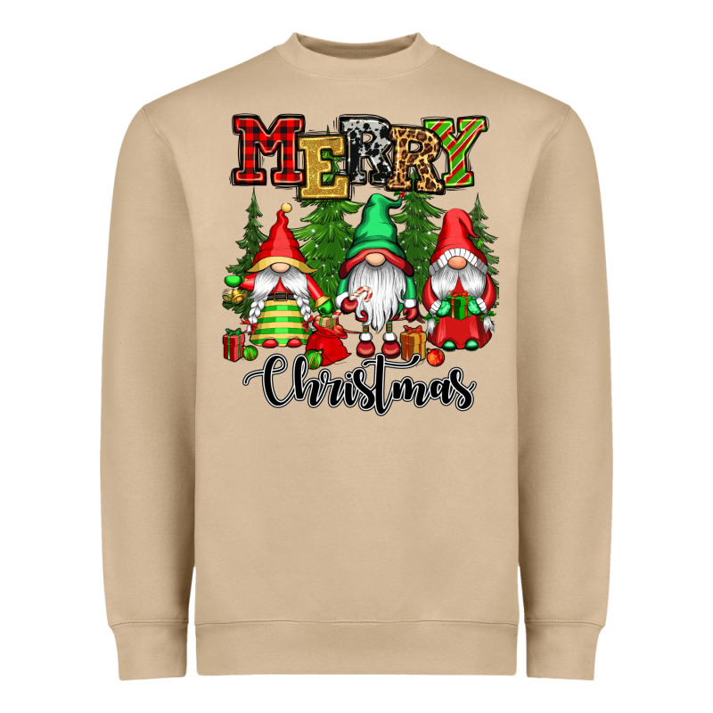 Merry Christmas Gnomes Heavyweight Sweatshirt by CowGirlArtShop | Teevron