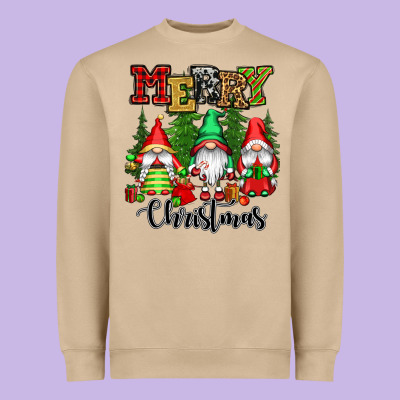 Merry Christmas Gnomes Heavyweight Sweatshirt Designed By Cowgirlartshop