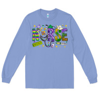 Colony Blue Mardi Gras Nurse Long Sleeve Tee - NancyCooperArtShop