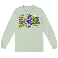 Matcha Mardi Gras Nurse Long Sleeve Tee - NancyCooperArtShop