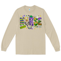 Mushroom Mardi Gras Nurse Long Sleeve Tee - NancyCooperArtShop