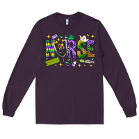 Plum Mardi Gras Nurse Long Sleeve Tee - NancyCooperArtShop