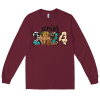 Burgundy Western Senior 2024 cow Long Sleeve Tee - RanaPortraitStore