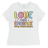 White love and embrace every version of you Ladies Tee - MaliasSmallBusiness