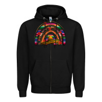 Black Mexico rainbow Zipper Hoodie - FaDigitalArtStudio