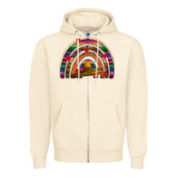 Sandshell Mexico rainbow Zipper Hoodie - FaDigitalArtStudio
