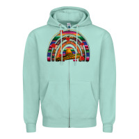 Seafoam Mexico rainbow Zipper Hoodie - FaDigitalArtStudio
