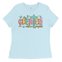 Baby Blue created with a purpose Ladies Tee - MaliasSmallBusiness