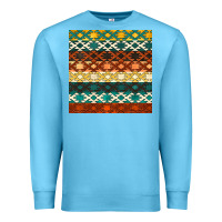 Ocean Blue native american aztec seamless pattern 1 Premium Sweatshirt - BundleAndBundleShop