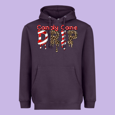 Candy Cane Drip Heavyweight Hoodie Designed By Fadigitalartstudio