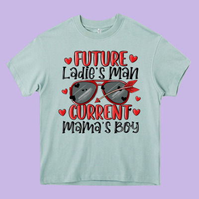 Future Ladies Man Current Mamas Boy Heavy Core Tee Designed By Maliassmallbusiness