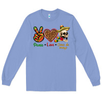 Colony Blue Peace Love Cinco De Mayo Long Sleeve Tee - texasbilliewilder