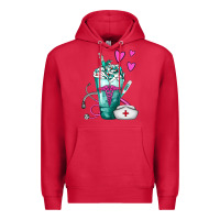 Cardinal Nurse Frappe Premium Hoodie - FaDigitalArtStudio