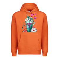 Carrot Nurse Frappe Premium Hoodie - FaDigitalArtStudio